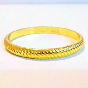 Lilly Pulitzer 2015 Gold Tone Diagonal Ribbed Bangle Bracelet